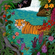 Tiger In The River by SKILAA